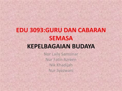 Edu 3083 Guru Dan Cabaran Semasa PPT