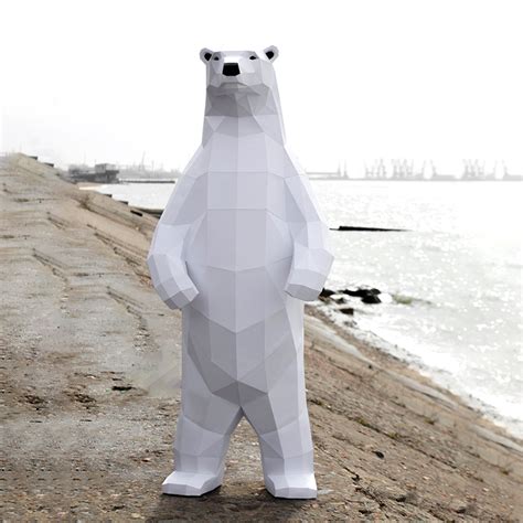 3d Polar Bear Papercraft 132m Goldunited Sdn Bhd