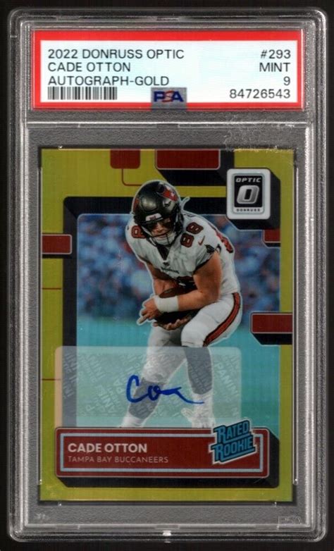 Cade Otton Optic Rated Rookie Autographs Gold Psa