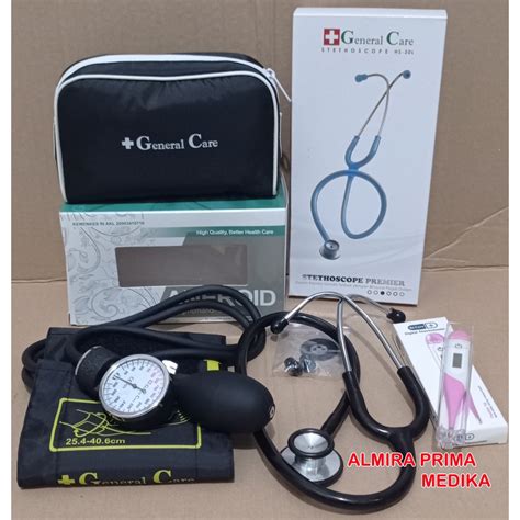 Jual Paket Tensimeter Stetoskop General Care HITAM Shopee Indonesia