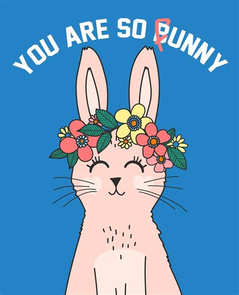 Hand Drawn Cute Rabbit With Floral Crown Illustration 673712 Vector Art