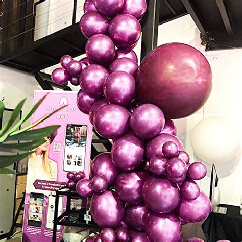 Getuscart Partywoo Magenta Balloons Pcs Inch Metallic Magenta