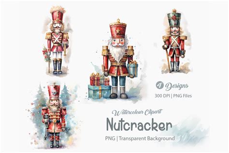 Christmas Nutcracker Clipart Png Bundle Graphic By Creationx Space