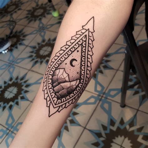 D Hexagon Tattoo By Gianina Caputo Tattoogrid Net