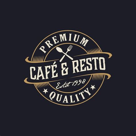 Premium Vector Vintage Logo Cafe And Restaurant Template Illustration