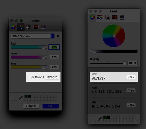 macos - Output format of the standard Mac OS Color Picker dialog ...