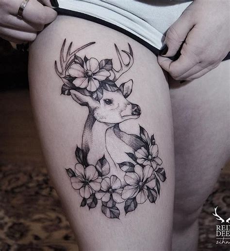 45 Inspiring Deer Tattoo Designs | Cuded | Deer tattoo, Tattoo designs ...