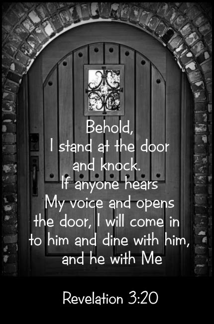 Behold, I stand at the door and knock