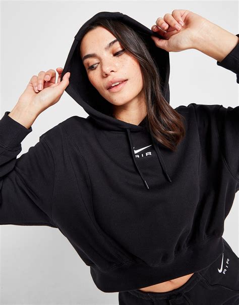 Nike Black Swoosh Cropped Hoodie Ph