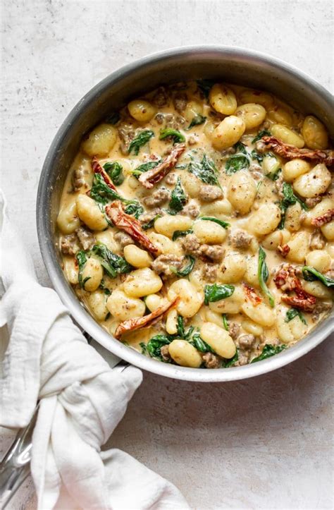 Creamy Tuscan Sausage Gnocchi One Pan 20 Minutes Salt Lavender