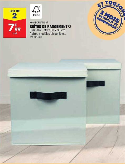 Promo Home Creation Bo Tes De Rangement Chez Aldi Icatalogue Fr