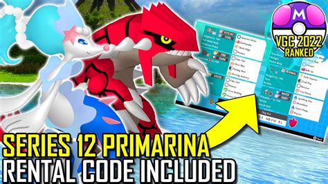 SERIES 12 PRIMARINA TEAM VGC 2022 Pokémon Sword Shield