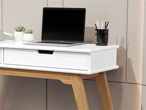 Mesa Para Estudos Home Office Gavetas Branca Madeiramadeira