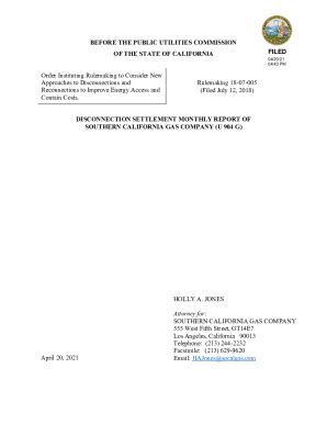 Fillable Online Docs Cpuc Ca OF THE STATE OF CALIFORNIA FILED Order