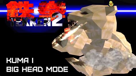 Tekken 2 Kuma I Big Head Mode Arcade Mode Ending 66 Youtube