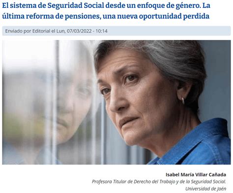 El Sistema De Seguridad Social Desde Un Enfoque De G Nero La Ltima