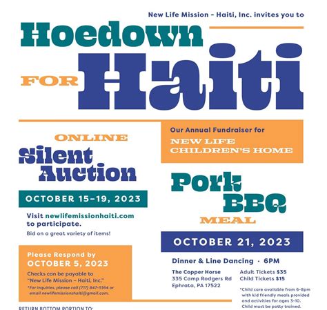 The 2023 Hoedown for Haiti | New Life Mission - Haiti, Inc.