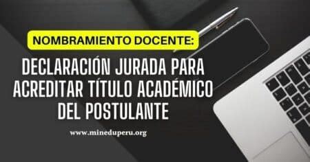 Declaración Jurada para acreditar Título Académico del Postulante