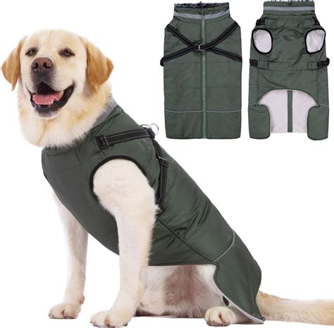 Axcimond Hundejacke Mit Geschirr Wasserdicht Hundemantel Warme