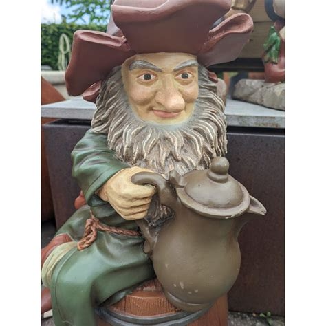 Figurine Gnome Drinking On Barrel 60 Cm Eliassen Home Garden Pleasure