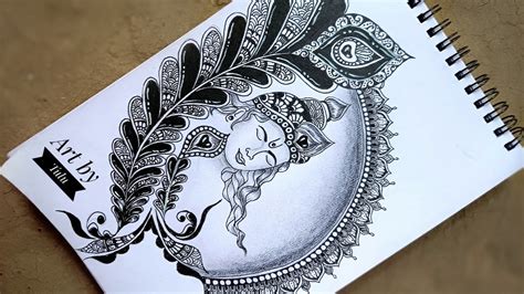 How To Draw A Beautiful And Interesting Mandala Art Of Lord Krishan