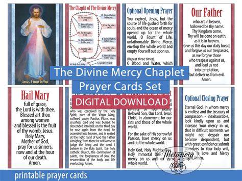 Chaplet Of The Divine Mercy How To Pray The Divine Mercy Chaplet Printable Prayer Cards Of The