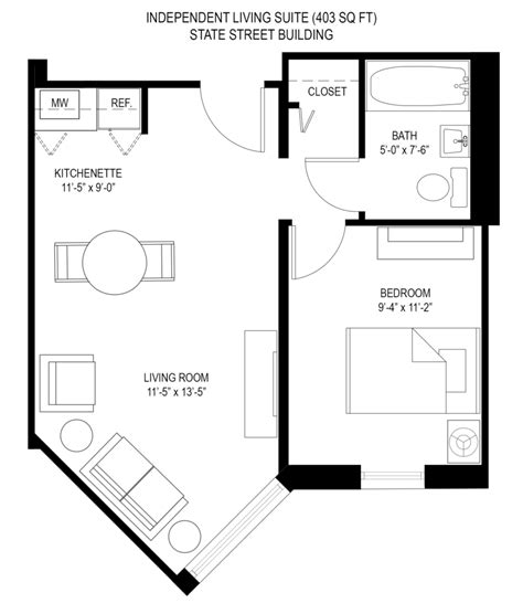 Independent Living Floor Plans * | 75 State Street