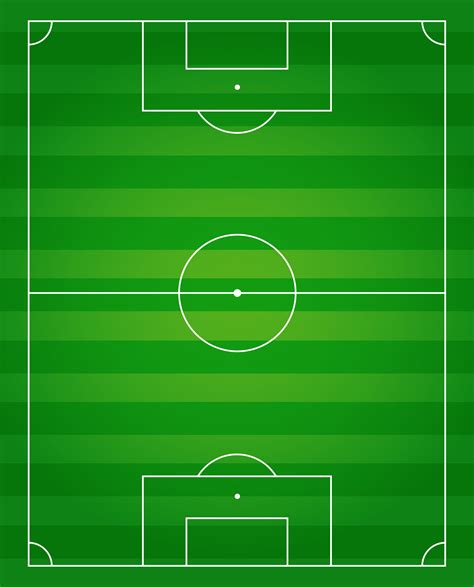 Realistic Football Field With Official Markings On The Field Vector