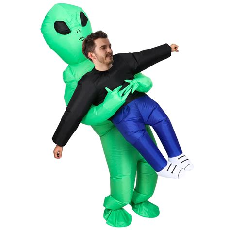 Alien Inflatable Extraterrestrial Costumes For Man Fantasia Adult Halloween Costume Jumpsuit