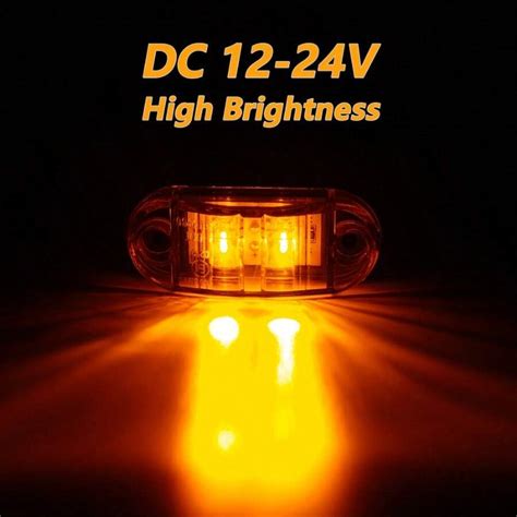 20pcs 10 30v Universal Led Side Marker Lights Perfect For Cars Trucks Boats And Caravans