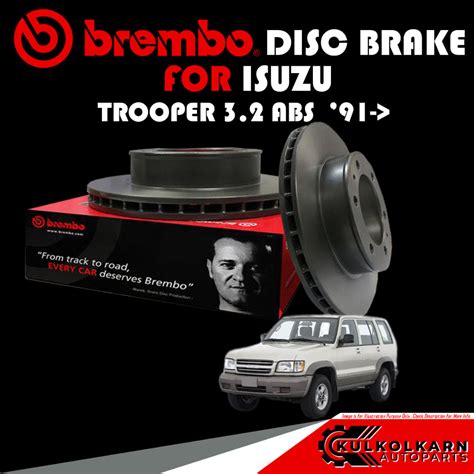 จานเบรกหนา BREMBO ISUZU TROOPER 3 2 ABS 91 09 6866 20 Shopee