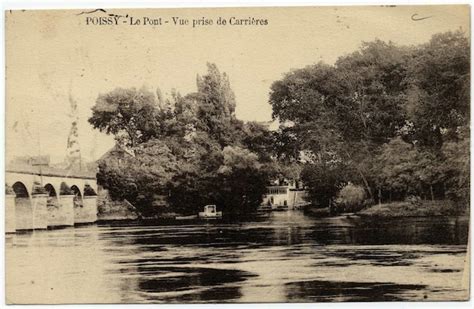 Poissy Poissy Le Pont Vue prise de Carrières Carte postale