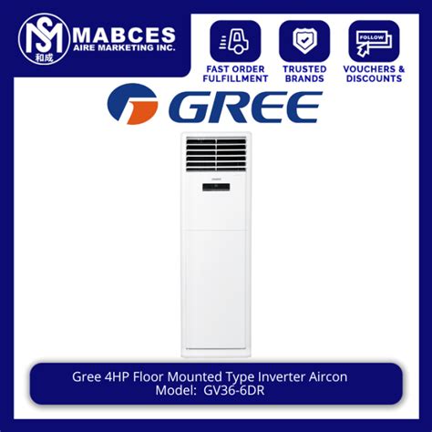 Gree 4HP Floor Mounted Type Inverter Aircon GV36 6DR Lazada PH