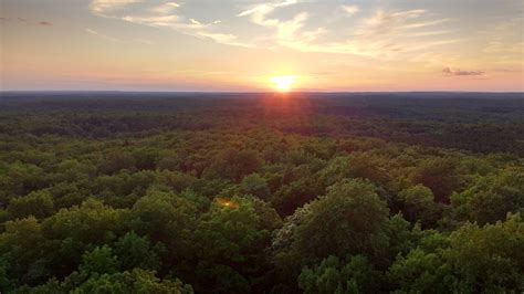 Heres Our Beautiful State Sunset Over The Treetops Of The Nicolet