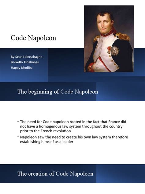 Code Napoleon | PDF | Napoleon | France