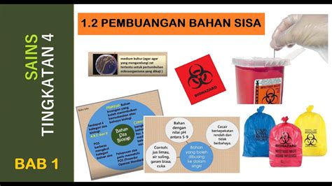 Sains Tingkatan 4 Bab 1 Tajuk 12 Pembuangan Bahan Sisa Nota Youtube