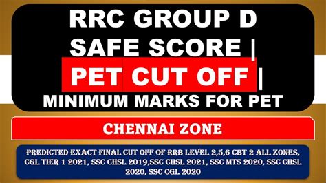 RRB GROUP D CUT OFF CHENNAI ZONE SAFE SCORE YouTube