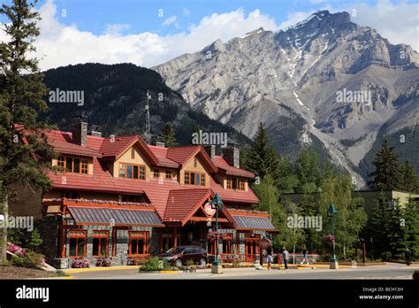 Canada Alberta Banff Town Banff Avenue Ptarmigan Inn Hotel Stock Photo ...