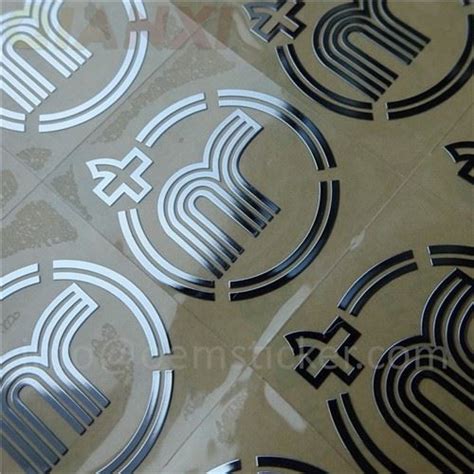 Customized Metal Nickel Logo Electroplating Stickers Manufacturers