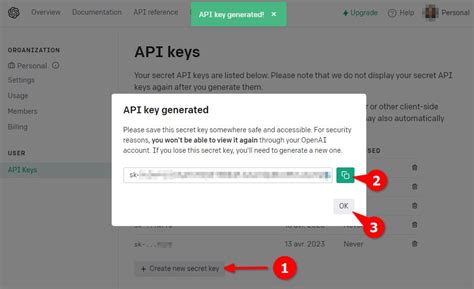 Comment faire pour obtenir une clé API OpenAI