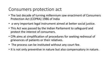 Consumer Protection Act Ppt Free Download