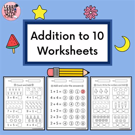 Addition Worksheets 1 Digit