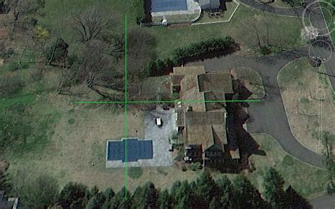 Aerial view of the Moxley home. The position of the tree under which ...