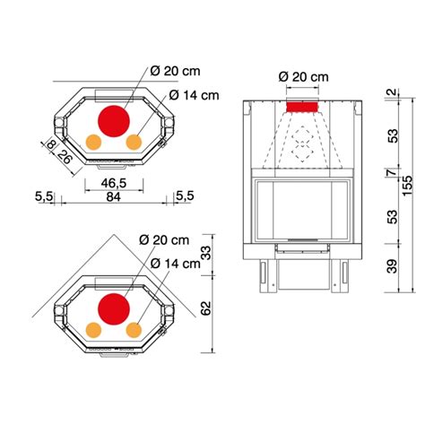 Camino A Legna Prismatico IC Tekno 3 V F Italiana Camini