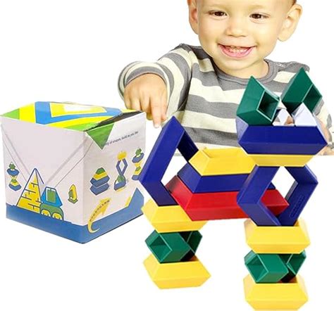 2 Pcs Blöcke Pyramiden für Kinder Block zum Stapeln von