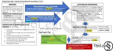 Como Se Desarrolla El Juicio Sumario En Materia Civil Y Su Esquema