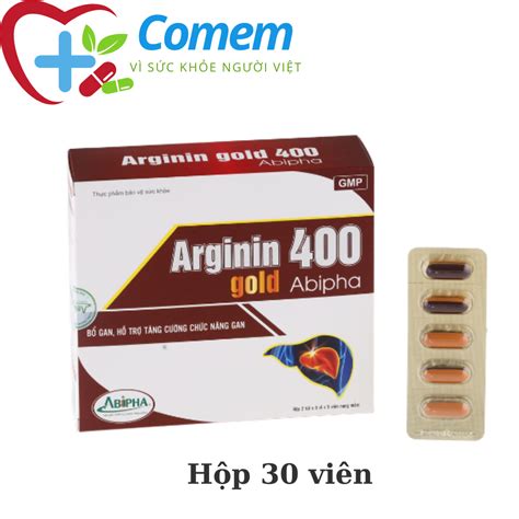 Arginin 400 gold ABIPHA Bổ Gan Hỗ Trợ Tăng Cường Chức Năng Gan