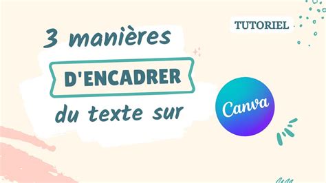 TUTO CANVA Encadrer des éléments YouTube