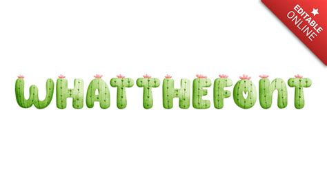 Whatthefont Alphabet Cactus G N Rateur D Effet De Texte