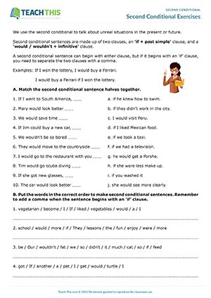 Second Conditional Esl Activities Games Worksheets